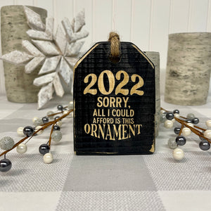 Pallet Wood Christmas Ornaments - Funny 2022