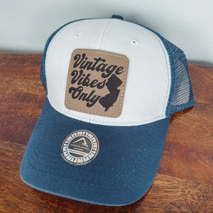 Snapback Hat - White/Blue