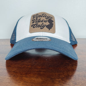 Snapback Hat - White/Blue