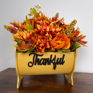 Sewing Box Fall Flower Arrangement