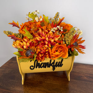 Sewing Box Fall Flower Arrangement