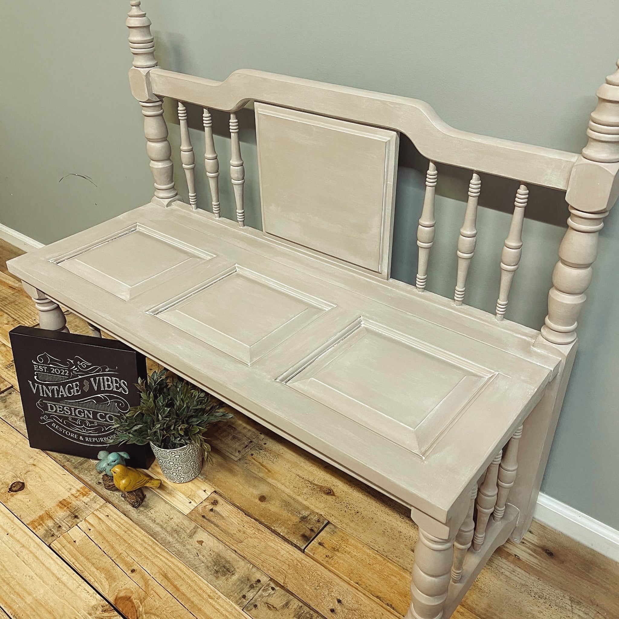 Twin Spindle Headboard Bench