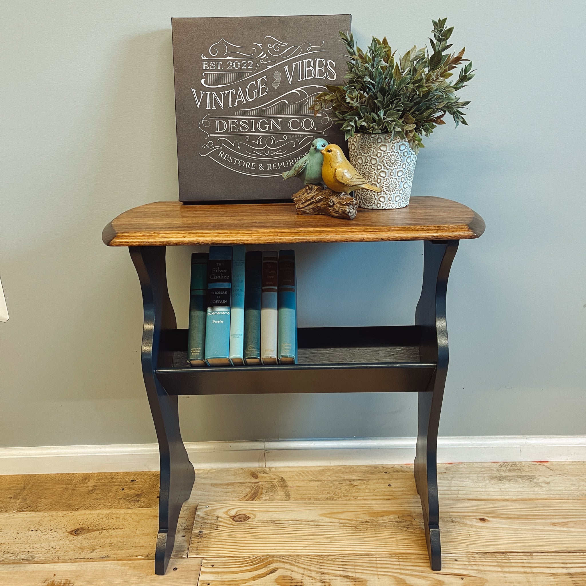 Book Rack End Table