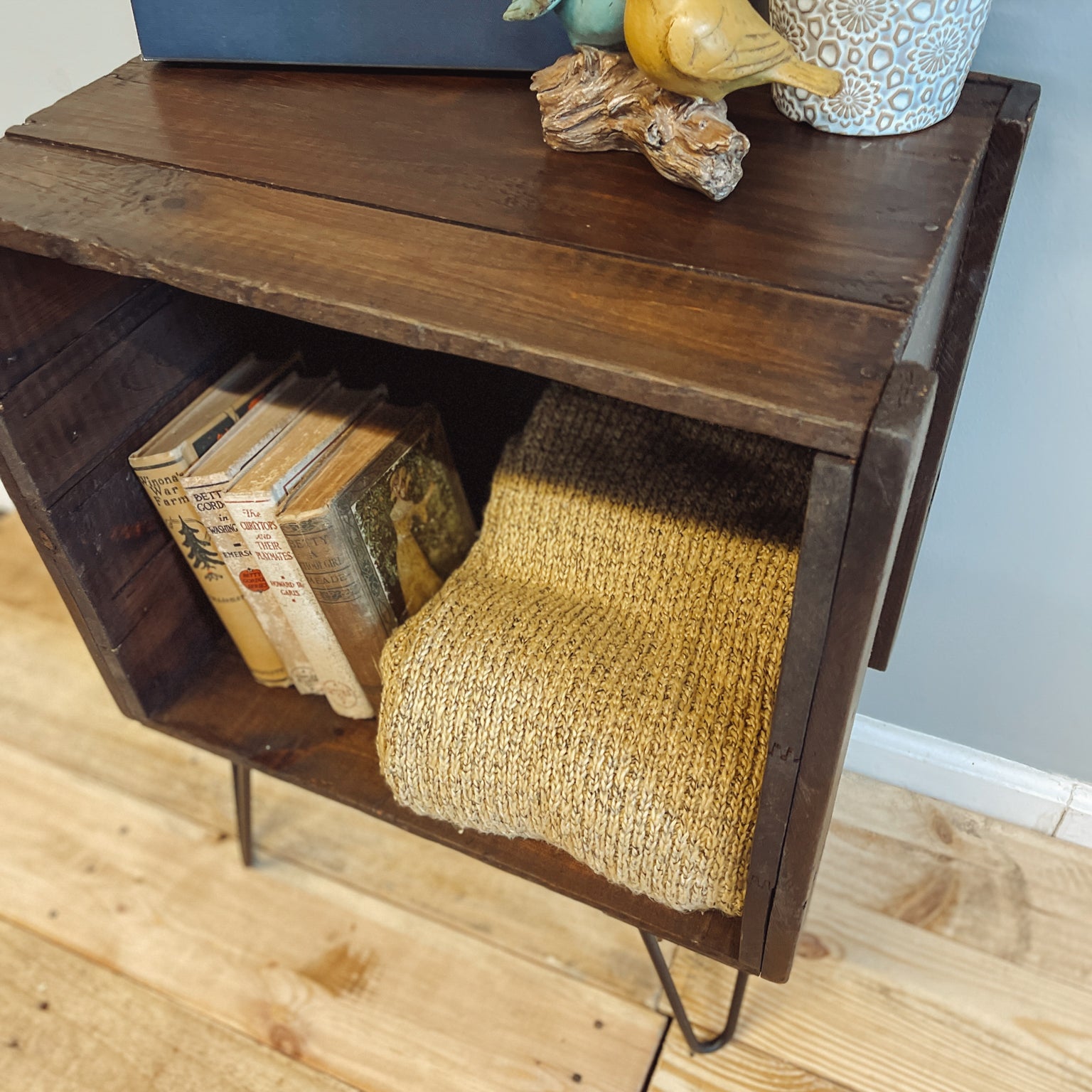 Reclaimed Crate End Table