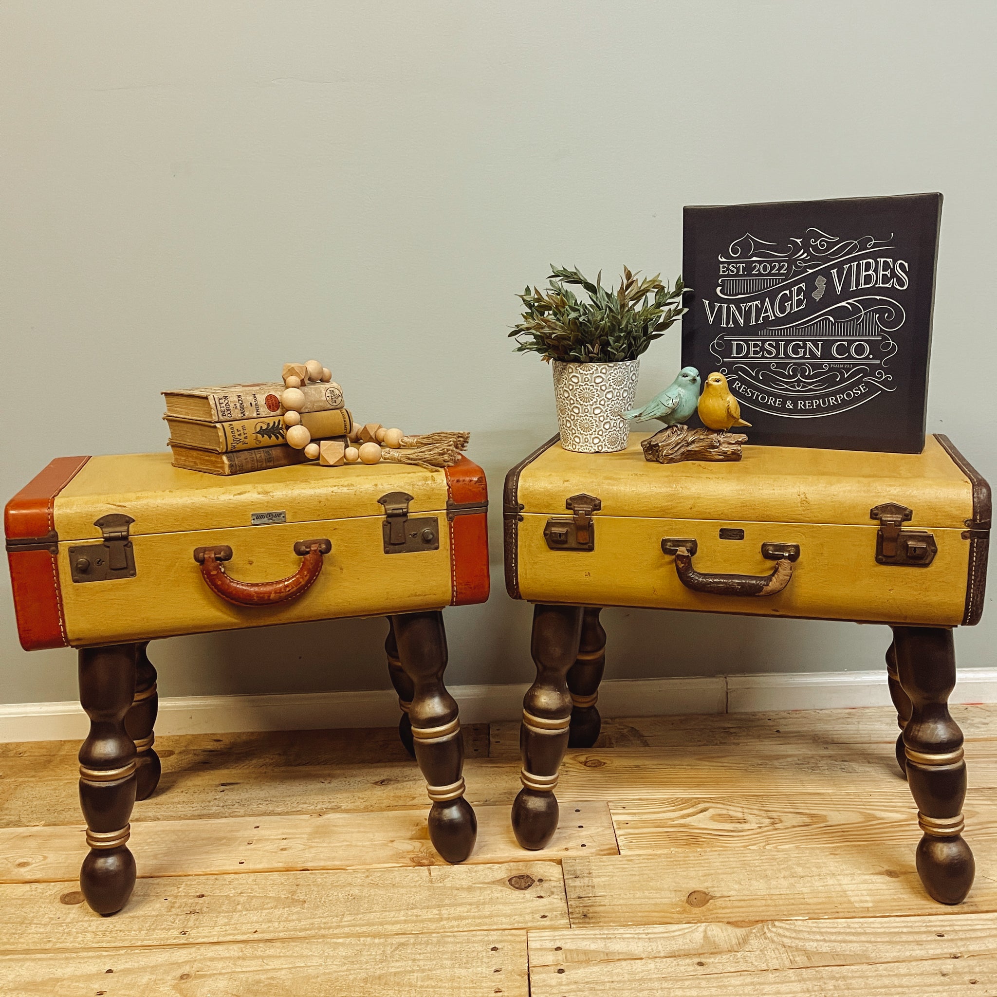 Antique Suitcase Tables